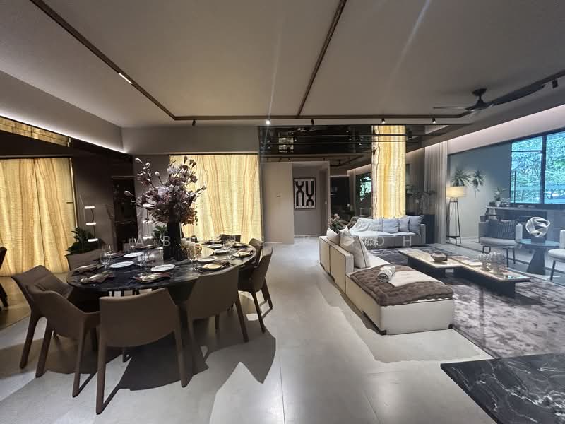 ⭐⭐ River Modern , NEW Condo, LINK to Great World MR Condominium For Sale at S$ 4,500,000 | PropertyGuru Singapore - Living Room