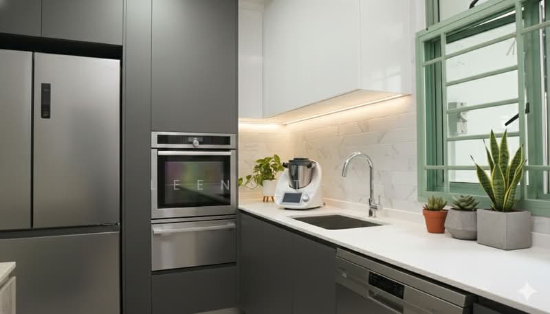 637A Punggol Drive HDB Flat For Sale at S$ 725,000 | PropertyGuru Singapore - Kitchen(Digitally Furnished)