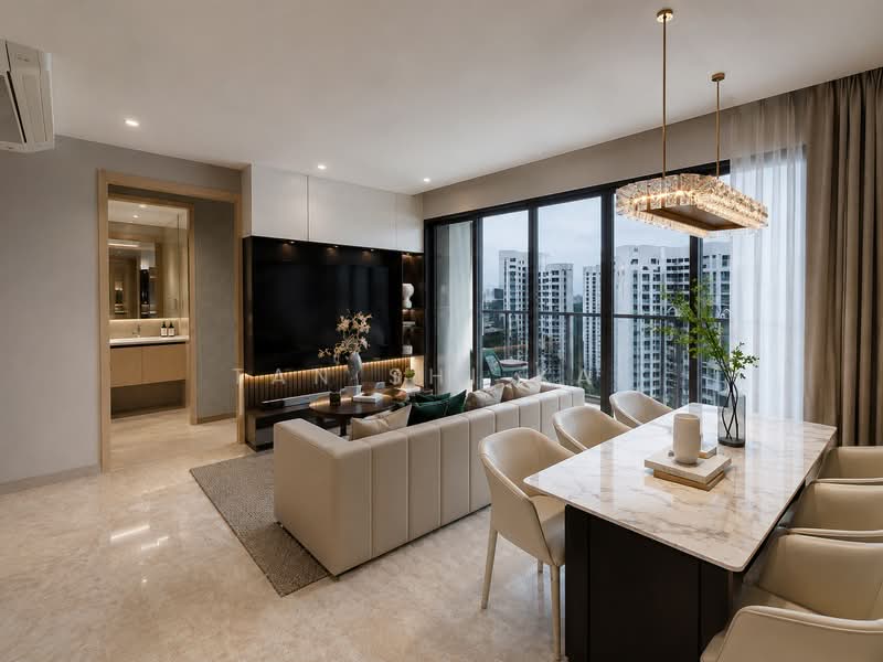 Newly Renovated Brand New Freehold Unit Selling Cheap in D15!, East Coast / Marine Parade, 4 Bedrooms, 1,389 sqft, Condominium For Sale, by Tan Shi Kai, 500062396 - Living Room - PropertyGuru.com.sg