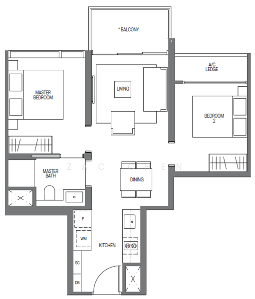 Midtown Modern, 16 Tan Quee Lan Street, 2 Bedrooms, 635 sqft, Condominium For Rent, by Zac Chen, 500062454 - PropertyGuru.com.sg