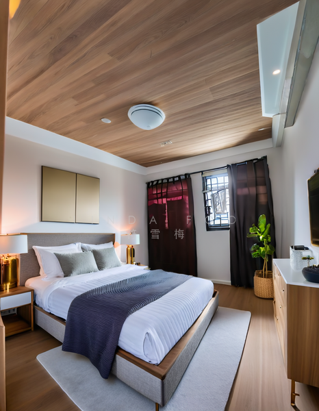 657A Jurong West Street 65 HDB Flat For Sale at S$ 599,000 | PropertyGuru Singapore - Master Bedroom (Virtually staged)