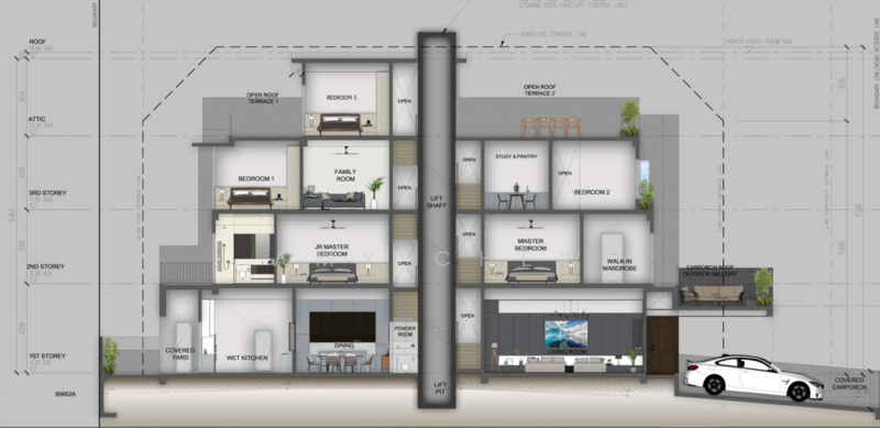 Modern Brand New 3.5-Storey Semi-Detached Homes with Home Lift – Telok Kurau Semi-Detached House For Sale at S$ 8,500,000 | PropertyGuru Singapore - Bedroom