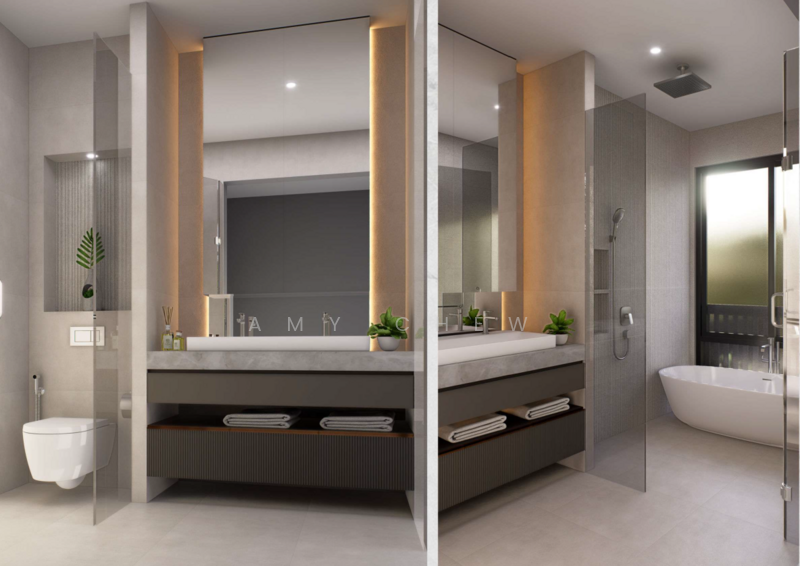 Modern Brand New 3.5-Storey Semi-Detached Homes with Home Lift – Telok Kurau Semi-Detached House For Sale at S$ 8,500,000 | PropertyGuru Singapore - Bathroom