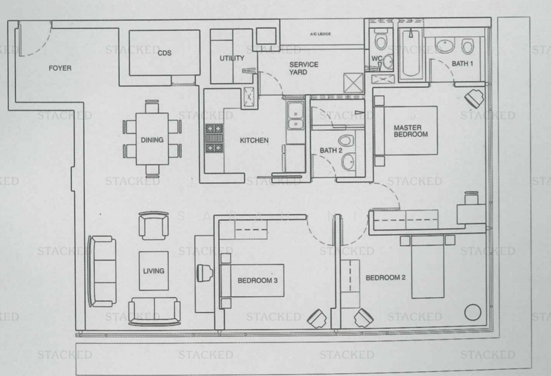 The Trumps, 1 Jalan Kembangan, 3 Bedrooms, 1,356 sqft, Condominium For Rent, by Sarah Ni, 500064882 - PropertyGuru.com.sg