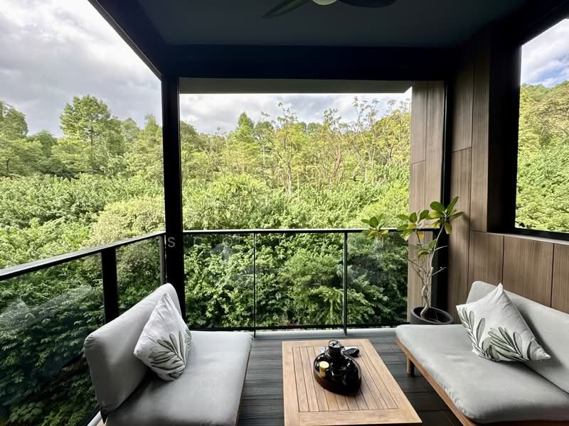 Kent Ridge Hill Residences Condominium For Sale at S$ 1,720,000 | PropertyGuru Singapore - Balcony with Zipblinds installed