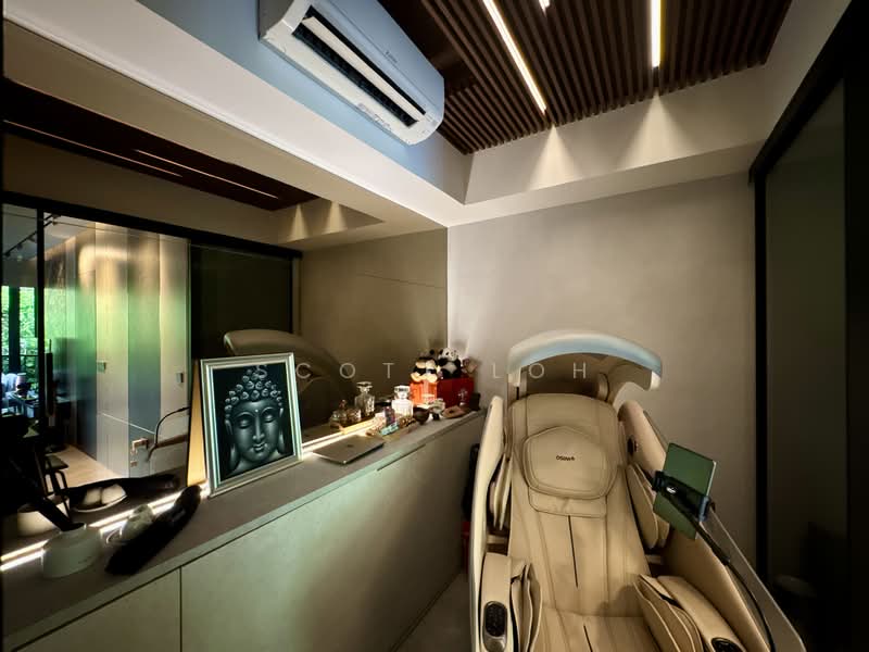 Kent Ridge Hill Residences Condominium For Sale at S$ 1,720,000 | PropertyGuru Singapore - Study - has Bed & fluted panel ceiling