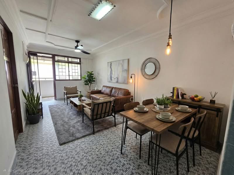 120 Ho Ching Road HDB Flat For Sale at S$ 388,000 | PropertyGuru Singapore - Living Room - AI