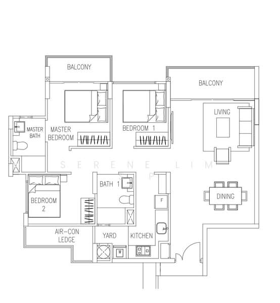 Watercolours, 25 Pasir Ris Link, 3 Bedrooms, 969 sqft, Executive Condominium For Rent, by Serene Lim S.P, 500065730 - PropertyGuru.com.sg