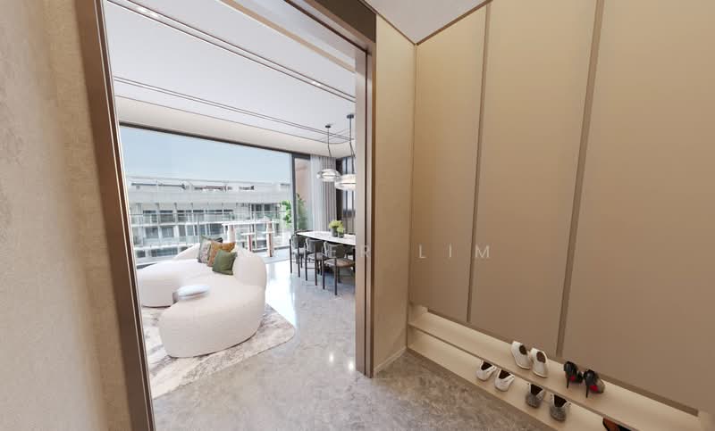 Amber House Apartment For Sale at S$ 5,200,000 | PropertyGuru Singapore - Living Room from private lift lobby