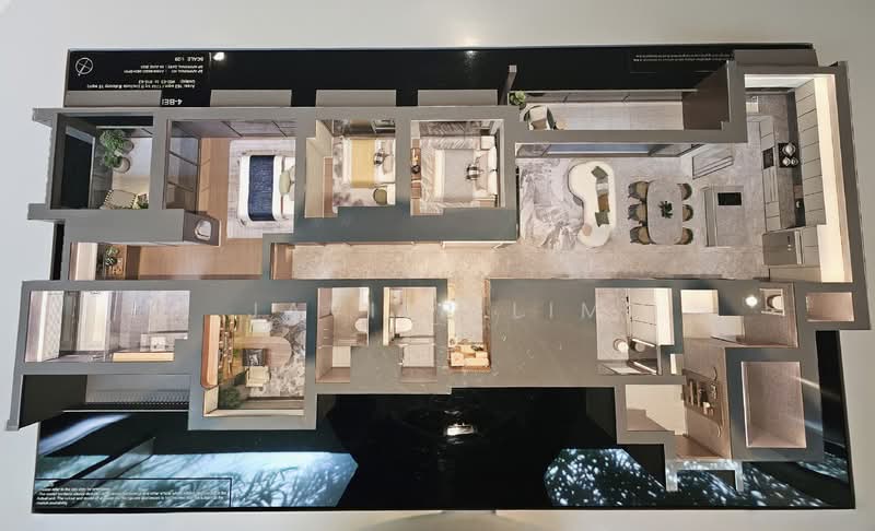 Amber House Apartment For Sale at S$ 5,200,000 | PropertyGuru Singapore - Miniature model of unit type