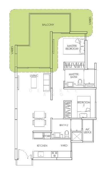 Terrasse, 31 Terrasse Lane, 2 Bedrooms, 893 sqft, Condominium For Rent, by Desiree Ang, 500066345 - PropertyGuru.com.sg