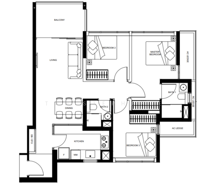 The LINQ @ Beauty World, 118 Upper Bukit Timah Road, 3 Bedrooms, 958 sqft, Condominium For Rent, by Tan Stephenie, 500066434 - PropertyGuru.com.sg