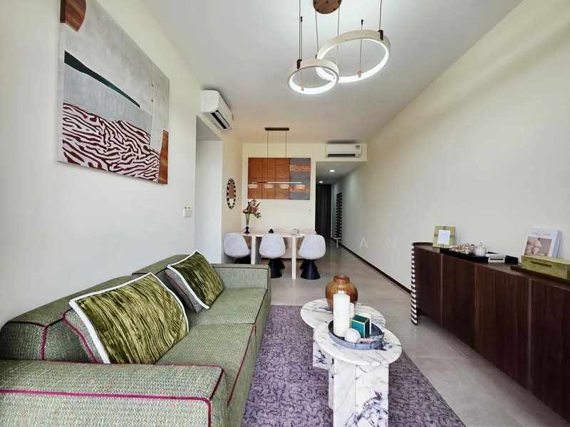 Lentor Modern, Lentor Central, 3 Bedrooms, 990 sqft, Condominium For Rent, by Cheryl Tan, 500066652 - Living Room - PropertyGuru.com.sg