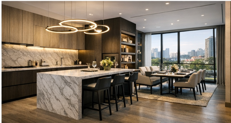 River Modern Condominium For Sale at S$ 2,673,000 | PropertyGuru Singapore - Kitchen