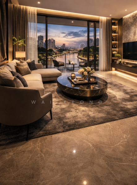 CanningHill Piers Condominium For Sale at S$ 3,503,000 | PropertyGuru Singapore - Living Room