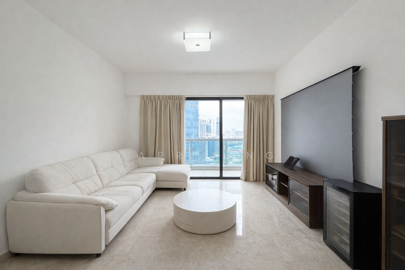 Marina Bay Residences, 18 Marina Boulevard, 2 Bedrooms, 1,055 sqft, Condominium For Rent, by Darren Ng, 500067544 - Living Room - PropertyGuru.com.sg