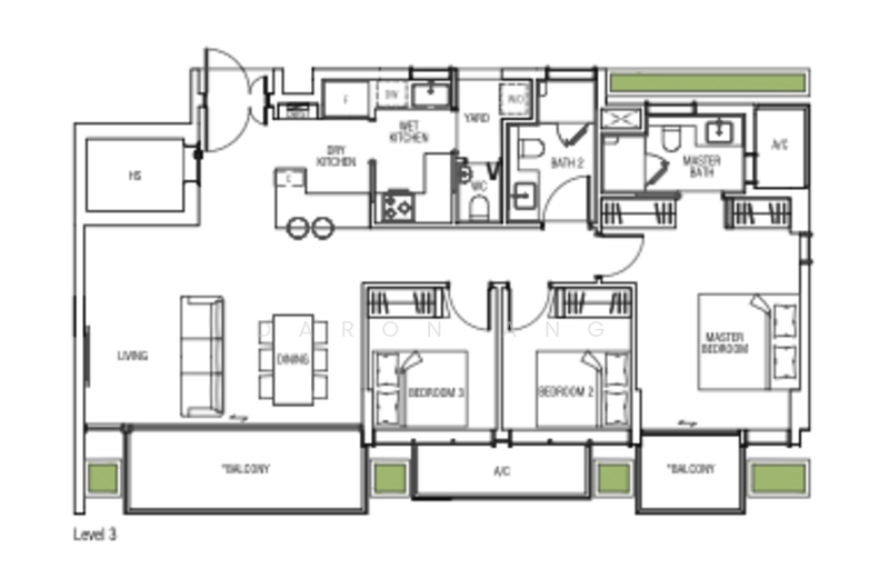 Jervois Mansion, 14 Jervois Close, 3 Bedrooms, 1,249 sqft, Condominium For Rent, by Daron Ang, 500067573 - PropertyGuru.com.sg