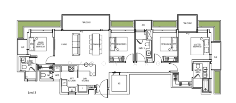 Jervois Mansion, 14 Jervois Close, 4 Bedrooms, 1,593 sqft, Condominium For Rent, by Daron Ang, 500067948 - PropertyGuru.com.sg