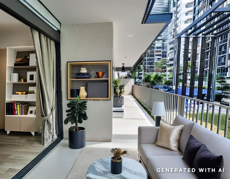 La Fiesta, Sengkang Square, 3 Bedrooms, 1,119 sqft, Condominium For Sale, by Amy Goh, 500068367 - Balcony - PropertyGuru.com.sg