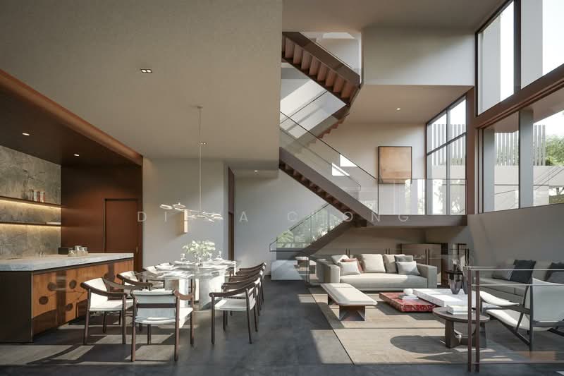 D19 Serangoon Brand New 6 Ensuite Semi-D with Lift & Pool Semi-Detached House For Sale at S$ 8,400,000 | PropertyGuru Singapore - Living Room