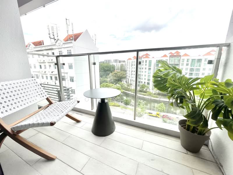 FREEHOLD High Floor Riverside Condo in East! Near 2 MRTs, PLQ, 1km to Geylang Methodist! Condominium For Sale at S$ 1,388,000 | PropertyGuru Singapore - Balcony