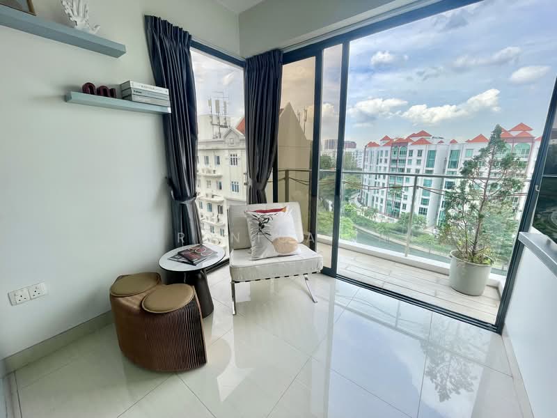 FREEHOLD High Floor Riverside Condo in East! Near 2 MRTs, PLQ, 1km to Geylang Methodist! Condominium For Sale at S$ 1,388,000 | PropertyGuru Singapore - Balcony
