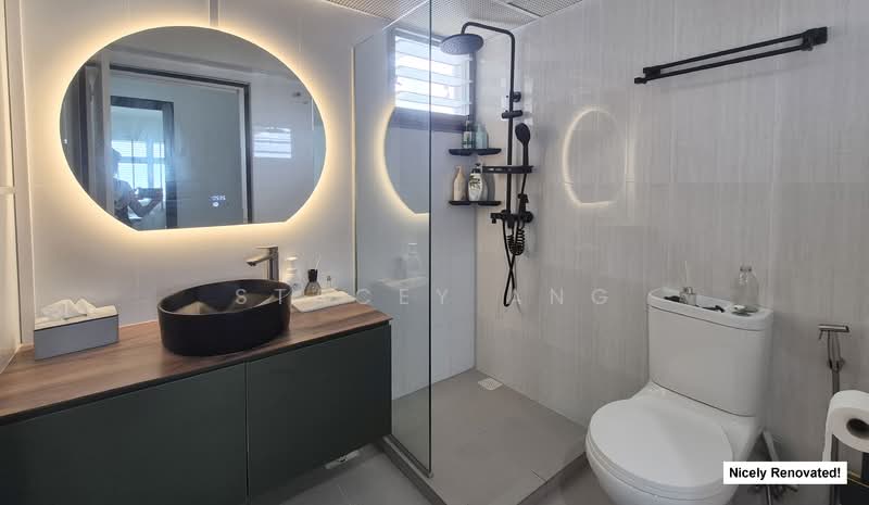 Northshore Straitsview, 421B Northshore Drive, 2 Bedrooms, 1,001 sqft, HDB Flat For Rent, by Stacey Ang, 500068810 - Renovated Common Bathroom - PropertyGuru.com.sg