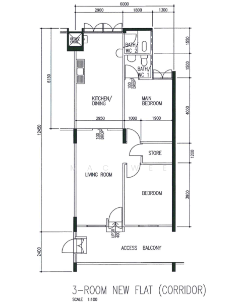 530 Jurong West Street 52, 530 Jurong West Street 52, 2 Bedrooms, 721 sqft, HDB Flat For Rent, by Mac Wee, 500068820 - PropertyGuru.com.sg