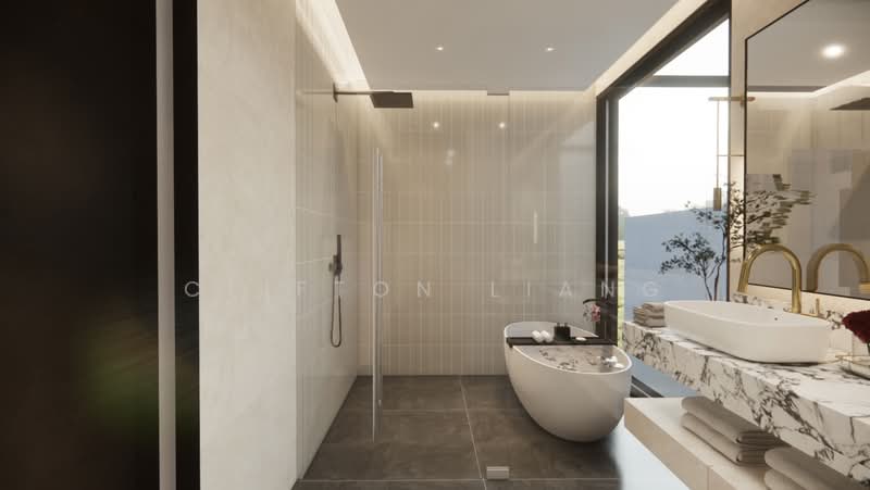 💫 True Corner Bt Timah Linked Bungalow, Jalan Jambu Mawar, 6 Bedrooms, 9,000 sqft, Semi-Detached House For Sale, by Clifton Liang, 500068894 - Bathroom - PropertyGuru.com.sg