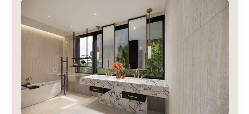 💫 True Corner Bt Timah Linked Bungalow, Jalan Jambu Mawar, 6 Bedrooms, 9,000 sqft, Semi-Detached House For Sale, by Clifton Liang, 500068894 - Bathroom - PropertyGuru.com.sg