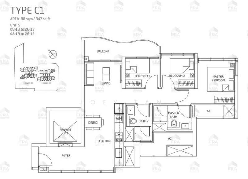 Queens Peak, 1 Dundee Road, 3 Bedrooms, 947 sqft, Condominium For Rent, by Joey Tan, 500069000 - PropertyGuru.com.sg