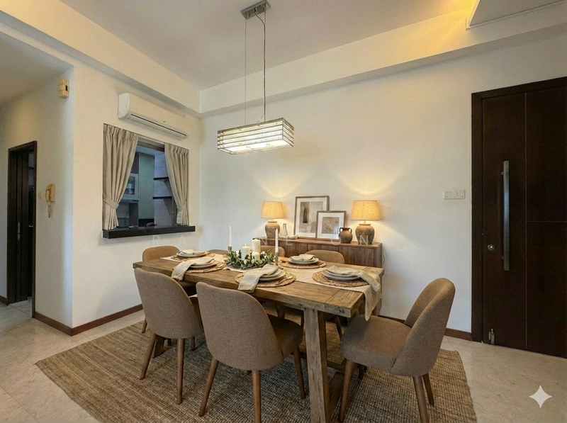 Venezio Apartment For Sale at S$ 2,240,000 | PropertyGuru Singapore - Dining Room (digital staging)