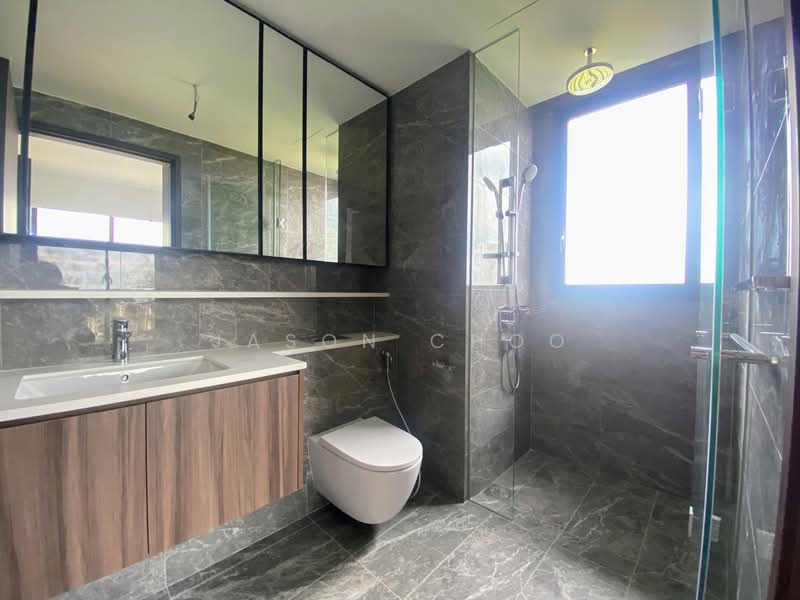 Lentor Modern, 3 Lentor Central, 3 Bedrooms, 1,109 sqft, Condominium For Rent, by Jason Choo, 500069827 - Master Bathroom - PropertyGuru.com.sg