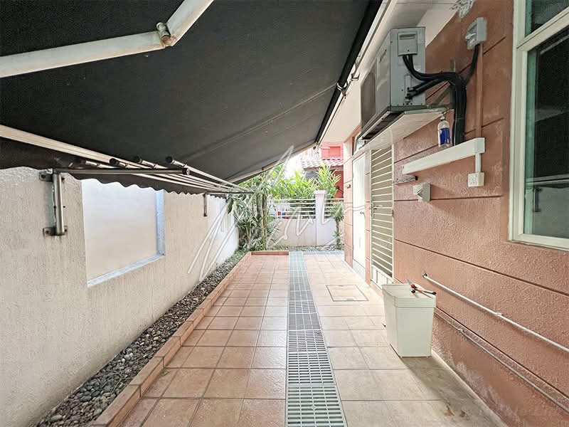 Backyard with Awning