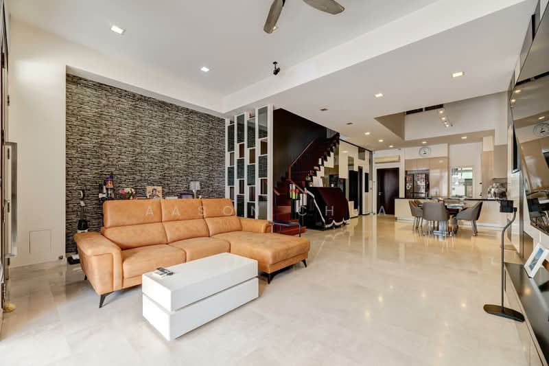 Luxus Hills | The Estate, Seletar Green Avenue, 5 Bedrooms, 3,818 sqft, Terraced House For Sale, by Aason Chua, 500070088 - Living Room - PropertyGuru.com.sg