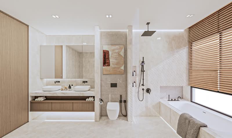 Brand New Modern 2.5 Sty Corner Terrace with Basement & Lift | 5,931 sqft Built-Up Corner Terrace For Sale at S$ 7,500,000 | PropertyGuru Singapore - Bathroom