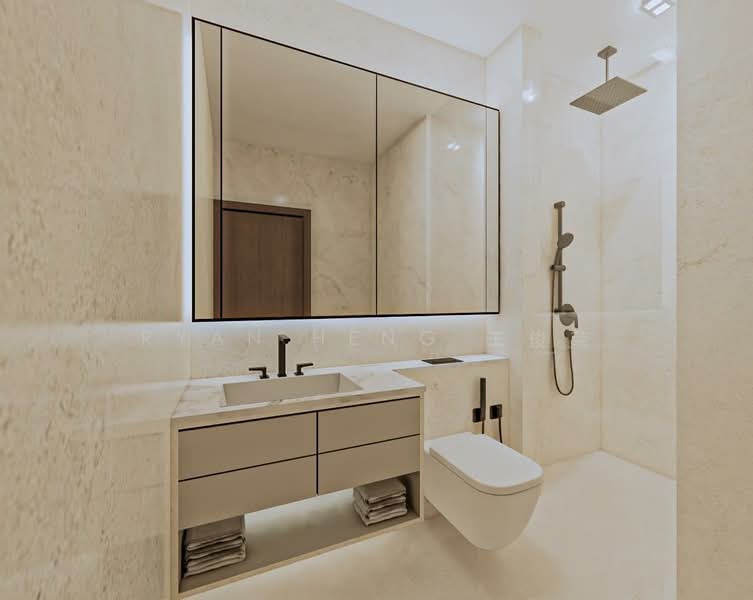 Brand New Modern 2.5 Sty Terrace Home with Basement & Lift | 5,413sqft Terraced House For Sale at S$ 6,500,000 | PropertyGuru Singapore - Bathroom