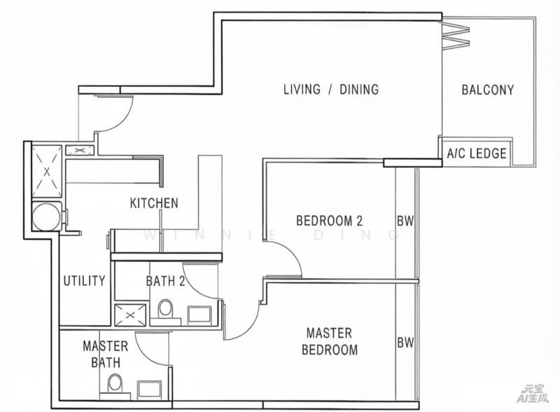 Cyan, 8 Keng Chin Road, 2 Bedrooms, 1,001 sqft, Condominium For Sale, by Winnie Ding, 500070554 - PropertyGuru.com.sg