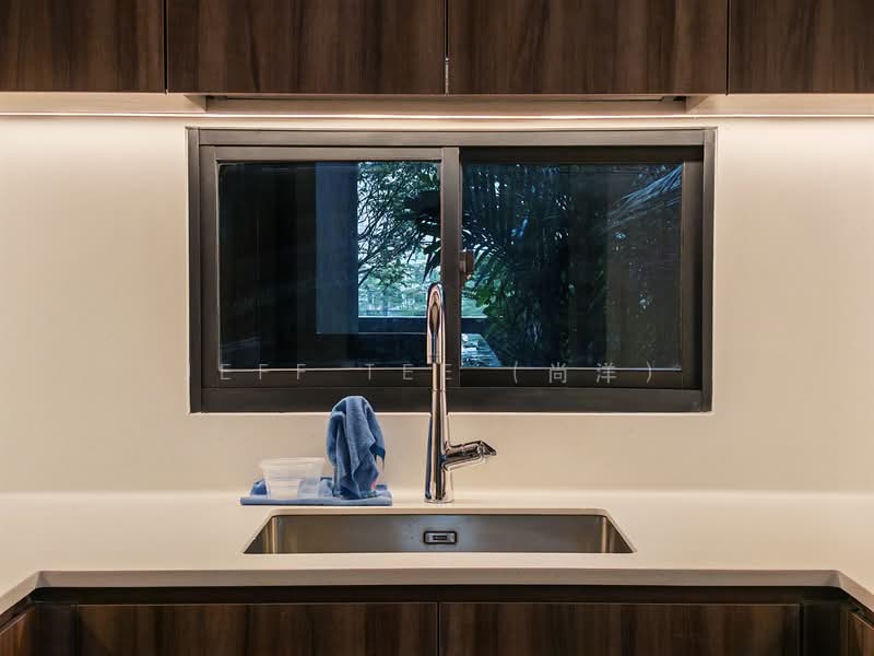 Lentor Modern Condominium For Sale at S$ 2,200,000 | PropertyGuru Singapore - Enclosed Kitchen w natural ventilation