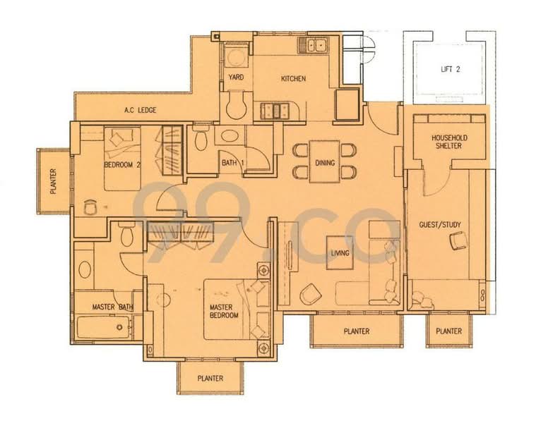 De Paradiso, 20 Martaban Road, 3 Bedrooms, 1,130 sqft, Condominium For Rent, by Lydia Lim, 500071421 - PropertyGuru.com.sg