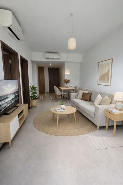Lentor Modern, 5 Lentor Central, 2 Bedrooms, 732 sqft, Condominium For Sale, by Daren Tay, 500071463 - Living Room - AI gen - PropertyGuru.com.sg