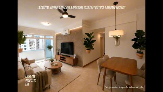 La Crystal, 160 Killiney Road, 3 Bedrooms, 1,076 sqft, Condominium For Sale, by Linus Tay 郑荣光, 500071665 - PropertyGuru.com.sg