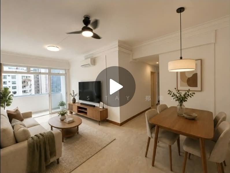 La Crystal, 160 Killiney Road, 3 Bedrooms, 1,076 sqft, Condominium For Sale, by Linus Tay 郑荣光, 500071665 - Living Room - PropertyGuru.com.sg