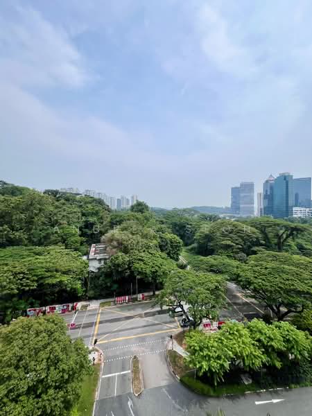 The Interlace, 212 Depot Road, 2 Bedrooms, 1,001 sqft, Condominium For Sale, by Andrea Seoh, 500072673 - Living room greenery view - PropertyGuru.com.sg