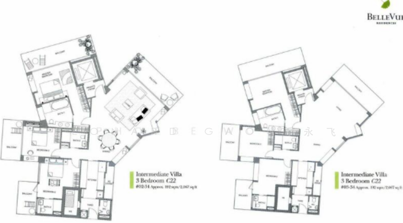 For Rent Belle Vue Residences Spacious 3b3b Condo For Rent