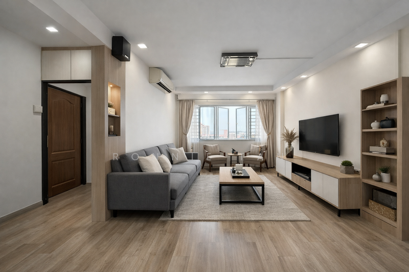 568 Hougang Street 51, 568 Hougang Street 51, 3 Bedrooms, 1,055 sqft, HDB Flat For Sale, by Ronnie Tan, 500073386 - Living Room - PropertyGuru.com.sg