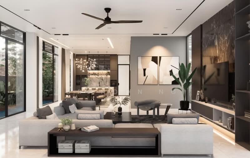 ⭐️⭐️LANDED7772 @ BRAND NEW DETACHED NEAR SIGLAP CTR Detached House For Sale at S$ 14,000,000 | PropertyGuru Singapore - Living Room