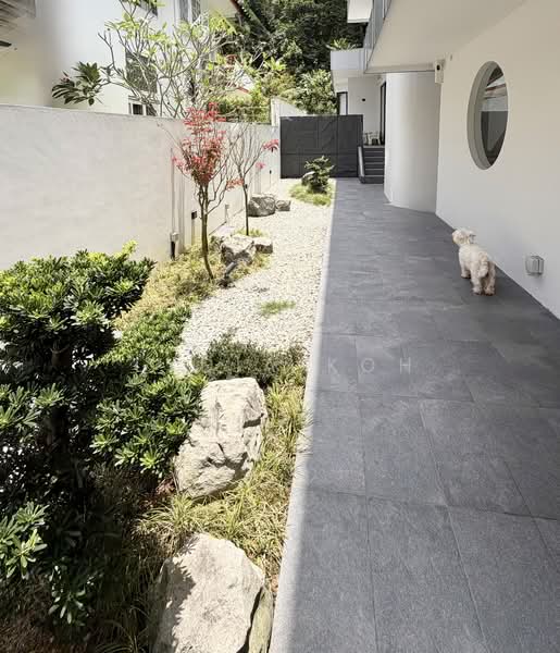 Beautifully Renovated Landed Off Holland Road Corner Terrace For Sale at S$ 7,500,000 | PropertyGuru Singapore - Japanese inspired landscaping