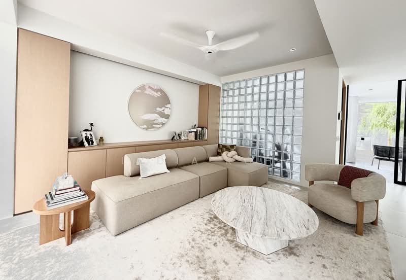 Beautifully Renovated Landed Off Holland Road Corner Terrace For Sale at S$ 7,500,000 | PropertyGuru Singapore - Living Room
