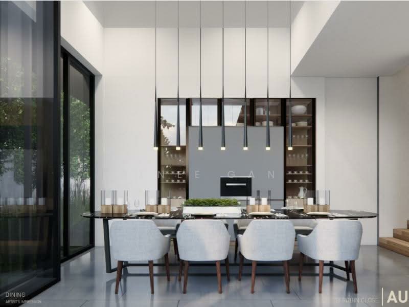 ✨Brand New Modern Luxe D10 3.5 Sty semi d✨1km ACS SCGS Pri ✨Pool & lift Semi-Detached House For Sale at S$ 14,980,000 | PropertyGuru Singapore - Dining Room